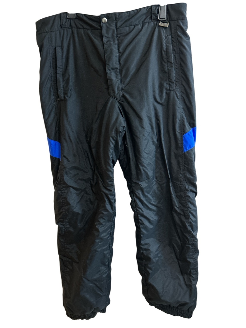 Vintage White Fir Men's Thermolite Insulated Snow Ski Pants Black & Blue Large